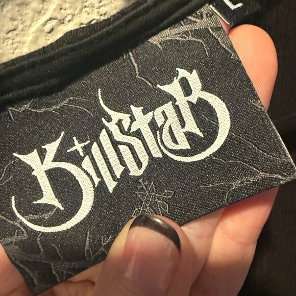 Killstar EYE C U cap sleeve Top ** hook closed top, lightly worn L - Picture 3 of 8